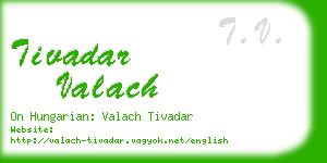 tivadar valach business card